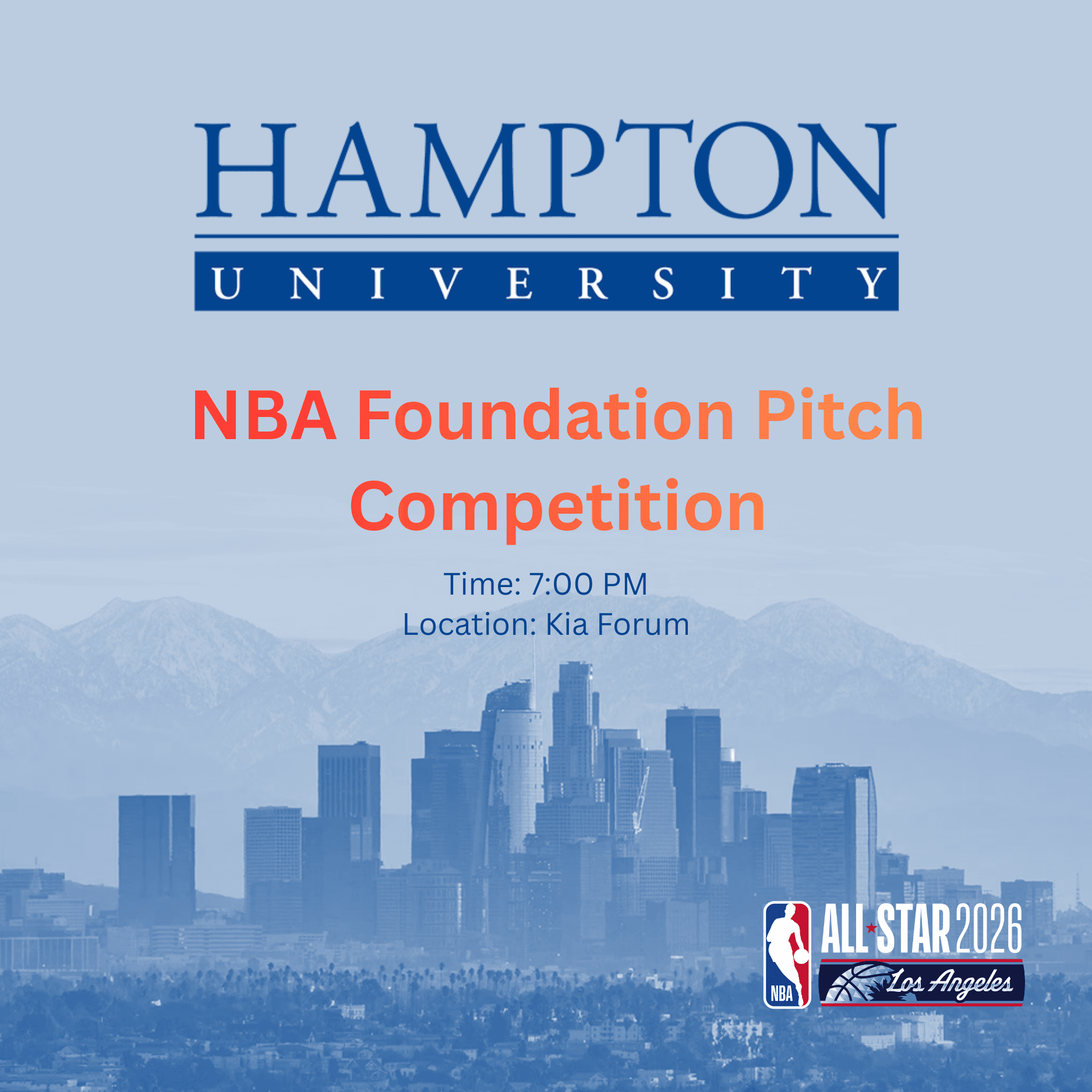 NBA Foundation Pitch Competition poster
