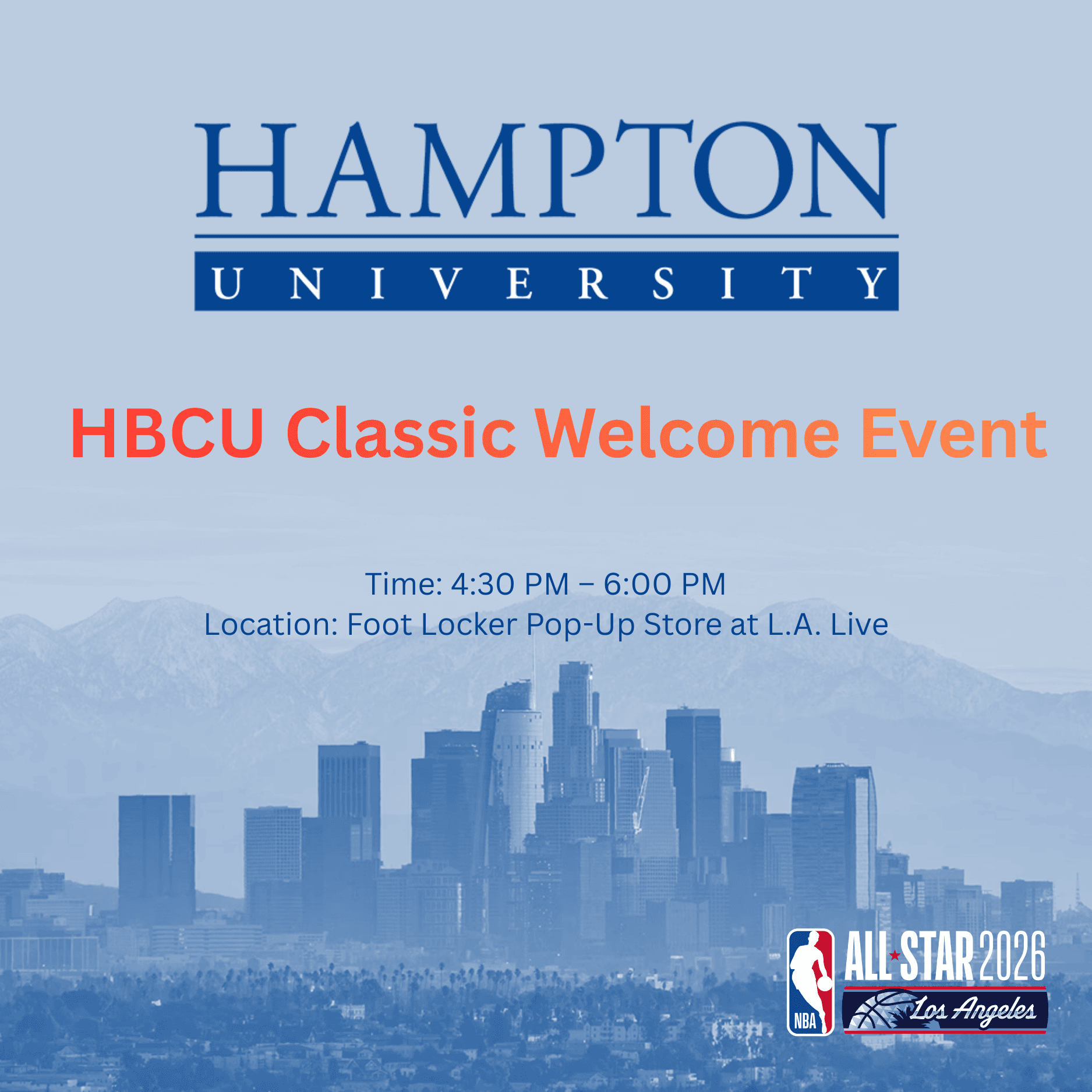 HBCU Classic Welcome Event poster
