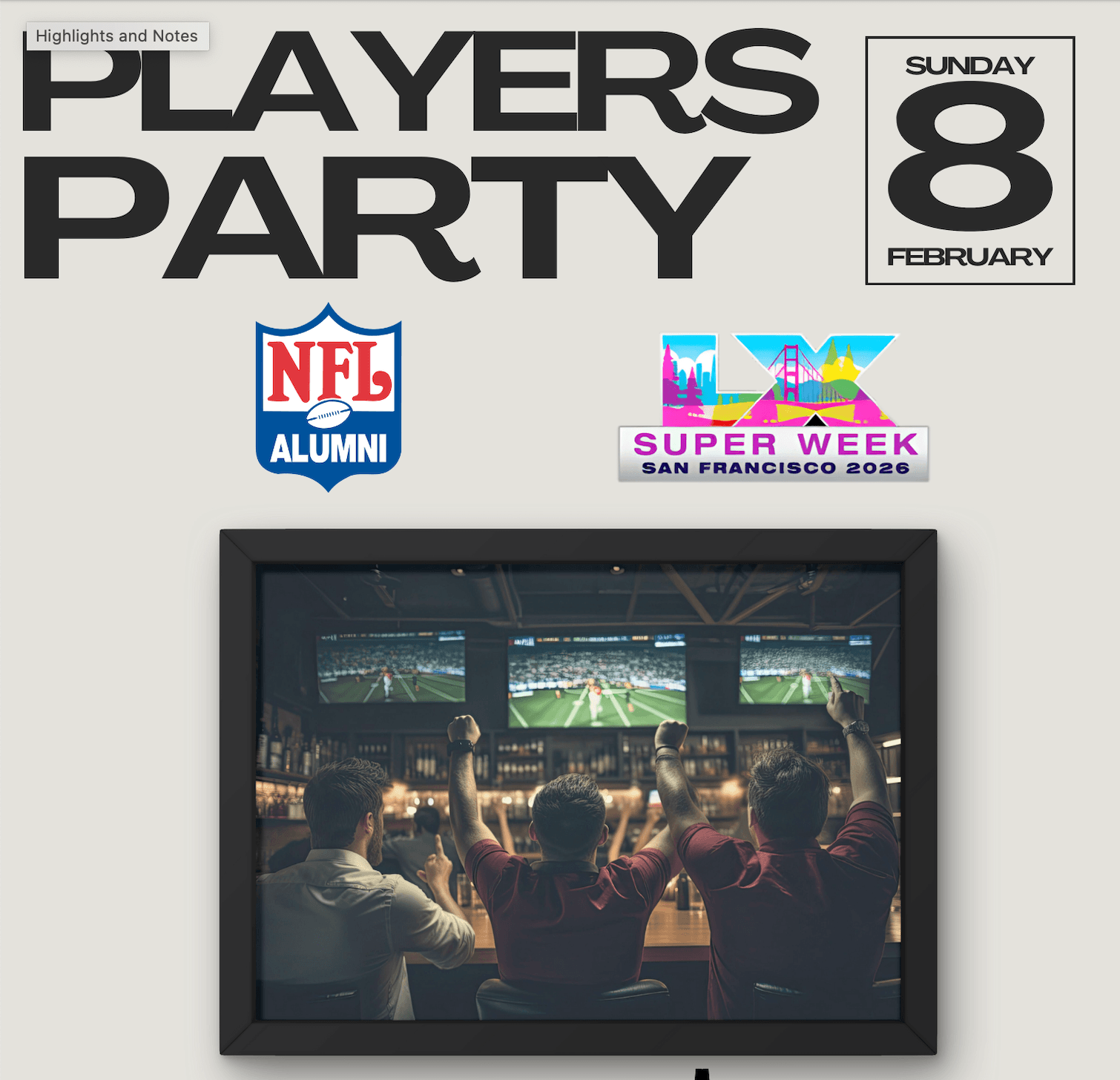 NFL Alumni Association Players Party poster